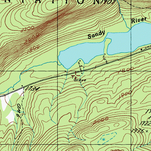 Topographic Map of Brooks Cemetery, ME