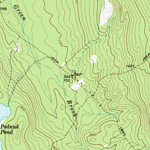 Topographic Map of Carthage Cemetery, ME