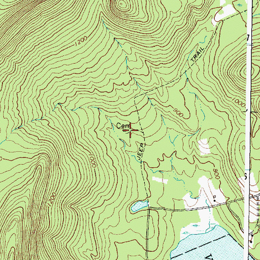 Topographic Map of Deane Cemetery, ME