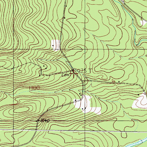 Topographic Map of Dunham Cemetery, ME