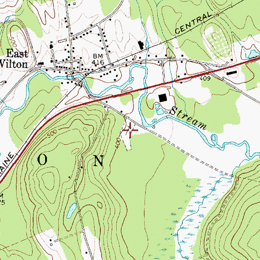 Topographic Map of East Wilton Cemetery, ME