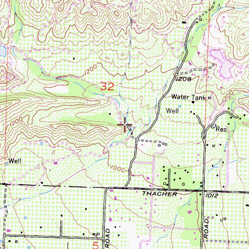 Topographic Map of Senior Canyon, CA