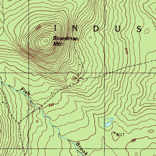 Topographic Map of Mantor Cemetery, ME