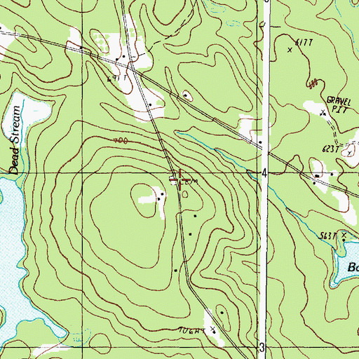 Topographic Map of McLain Stewart Cemetery, ME