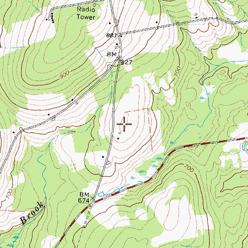 Topographic Map of Mosher Hill Cemetery, ME