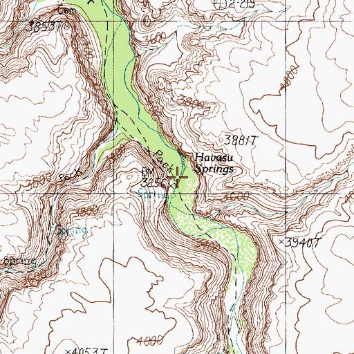 Topographic Map of Cataract Creek, AZ