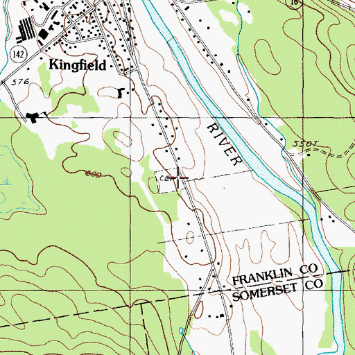 Topographic Map of Sunnyside Cemetery, ME