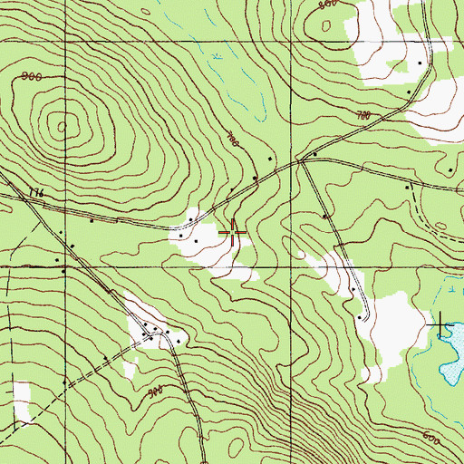 Topographic Map of Talcott Corner Cemetery, ME