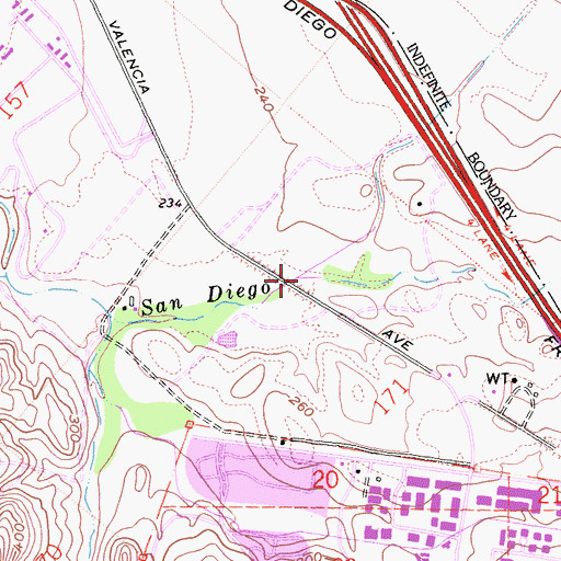Topographic Map of Serrano Creek, CA