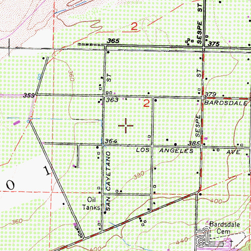 Topographic Map of Sespe Number One, CA