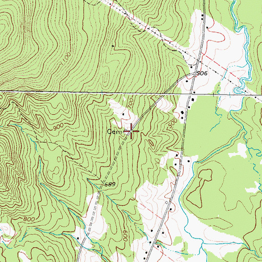 Topographic Map of Hammon Cemetery, ME