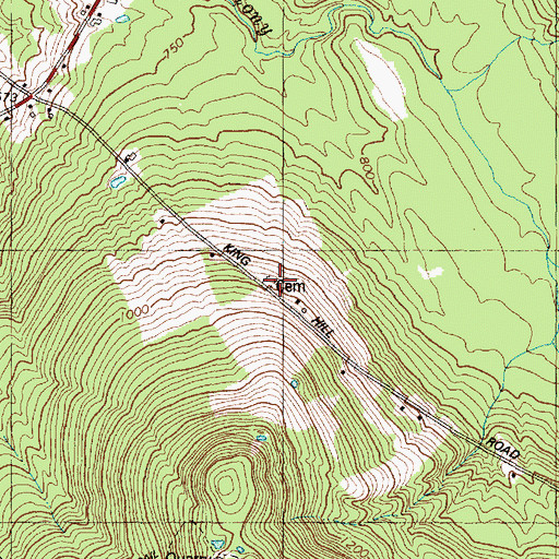 Topographic Map of King Cemetery, ME