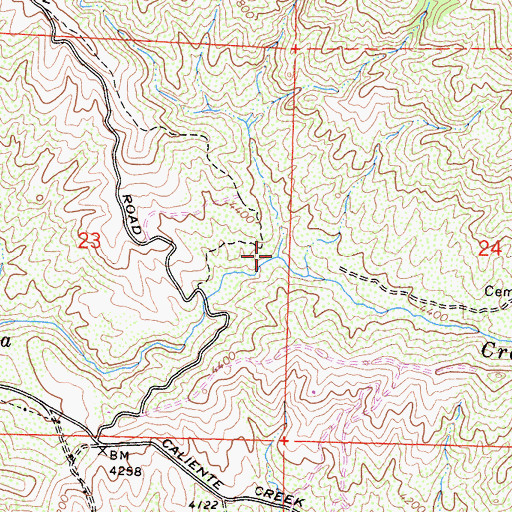 Topographic Map of Setimo Creek, CA