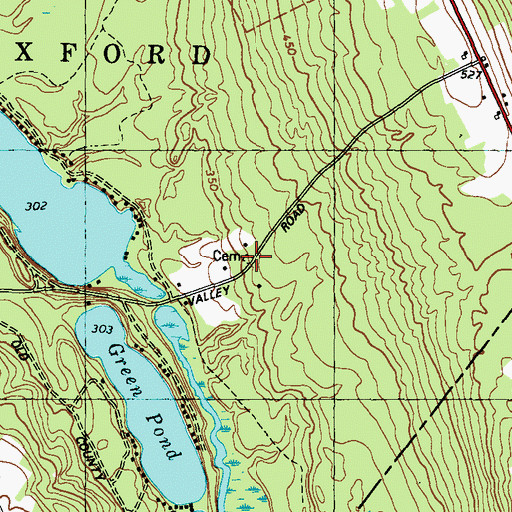 Topographic Map of Pidgeon Hill Cemetery, ME