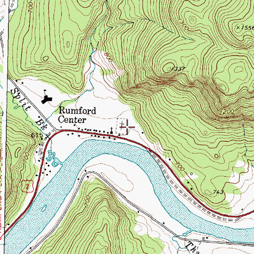 Topographic Map of Rumford Center Cemetery, ME
