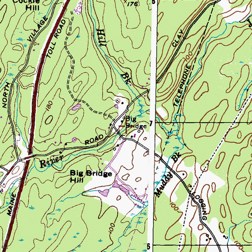 Topographic Map of Currier Cemetery, ME