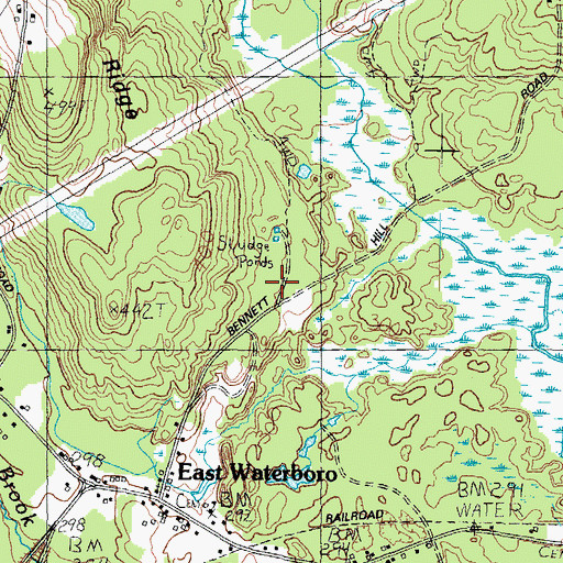 Topographic Map of Cyrus King Hamilton Cemetery, ME