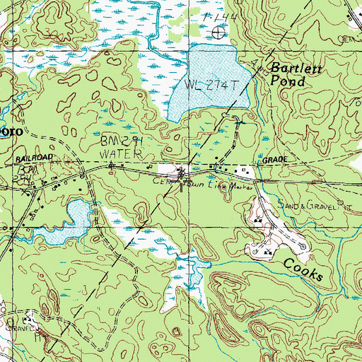 Topographic Map of David Jellerson Cemetery, ME