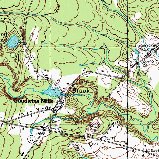 Topographic Map of Dennett Lot, ME