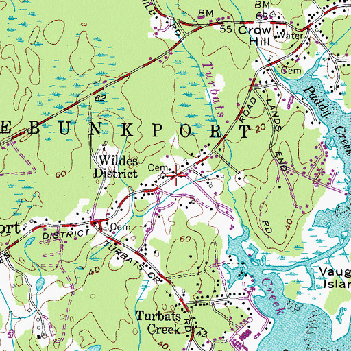 Topographic Map of Deshon Dobson Cemetery, ME