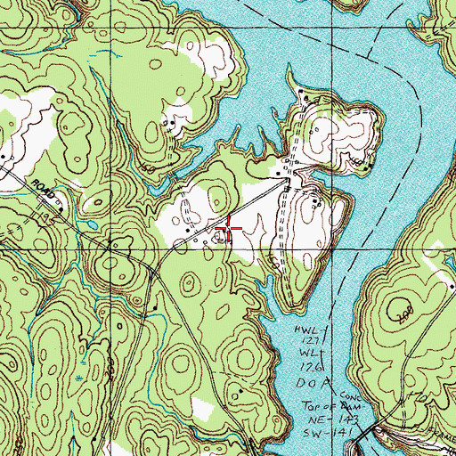 Topographic Map of Dunn Lot, ME