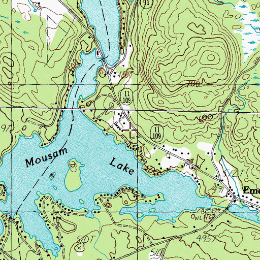Topographic Map of Edmunds Cemetery, ME