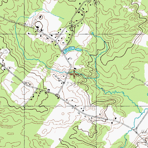 Topographic Map of Emery Bradbury Cemetery, ME
