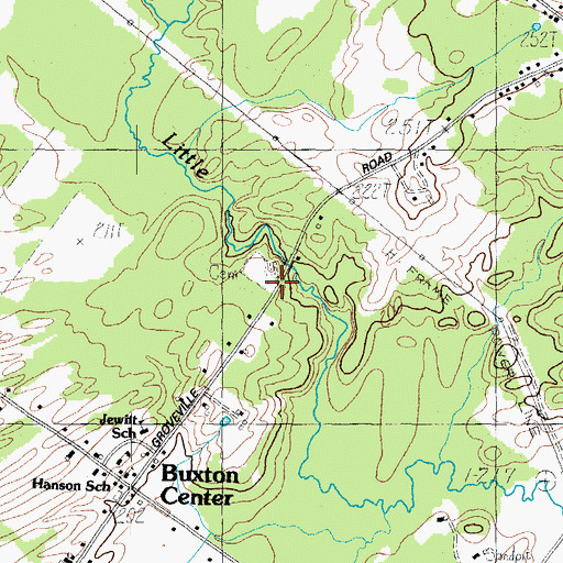 Topographic Map of Emery Cemetery, ME