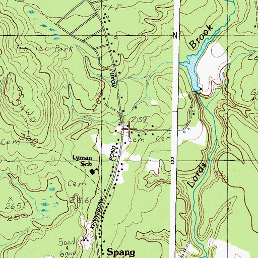 Topographic Map of Emmons Lot, ME