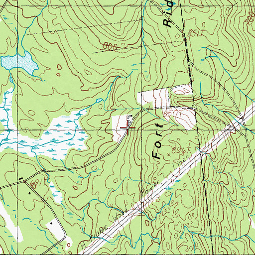 Topographic Map of Ferguson Cemetery, ME