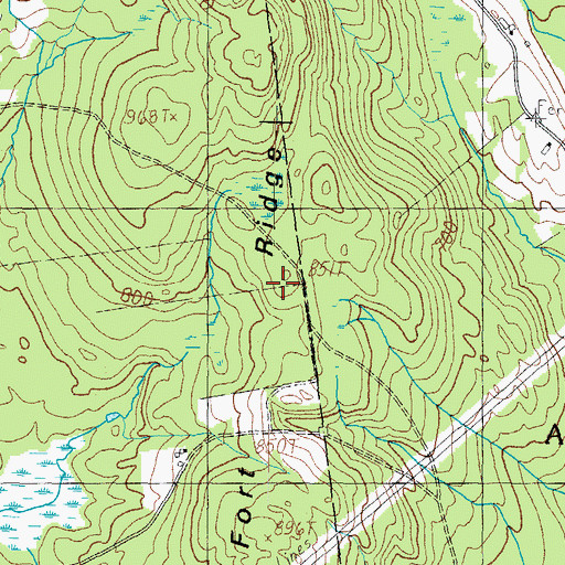 Topographic Map of Ferguson Fernald Cemetery, ME