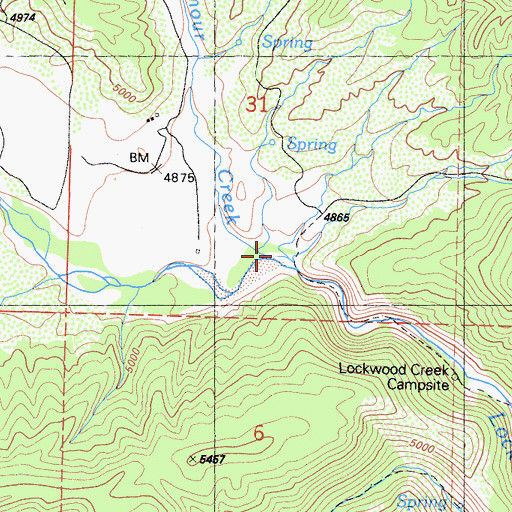 Topographic Map of Seymour Creek, CA