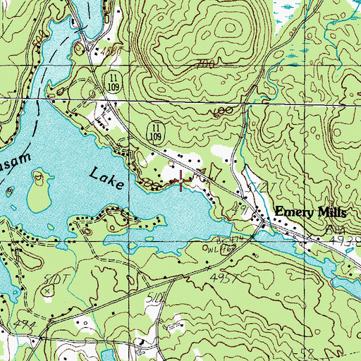 Topographic Map of Ham Cemetery, ME