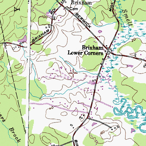 Topographic Map of Hanson Lot, ME