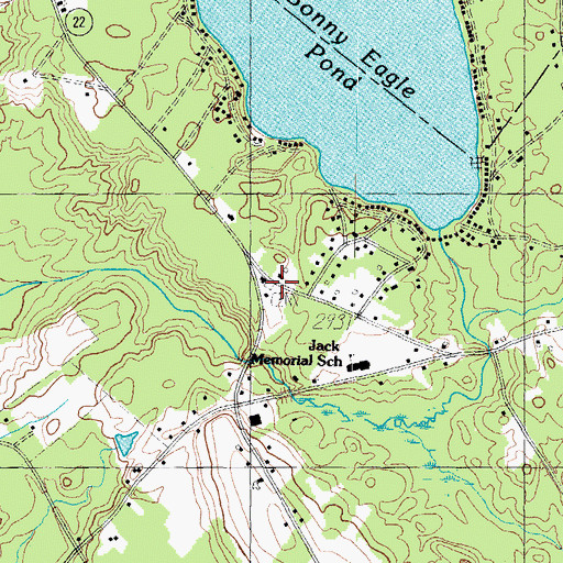 Topographic Map of Hill Cemetery, ME