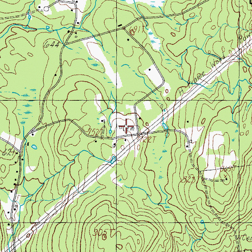 Topographic Map of Hooper Cemetery, ME