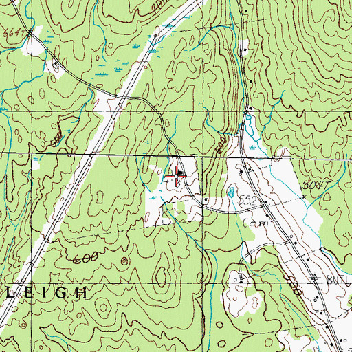 Topographic Map of Hooper Cemetery, ME