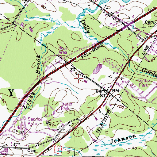 Topographic Map of John Parsons Lot, ME