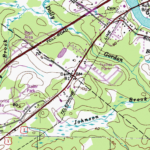 Topographic Map of Johnson Haley Lot, ME