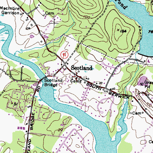 Topographic Map of Junkins Lot, ME