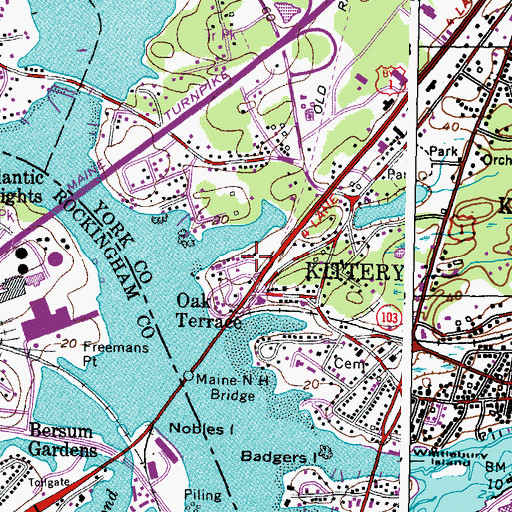 Topographic Map of Keen Lot, ME