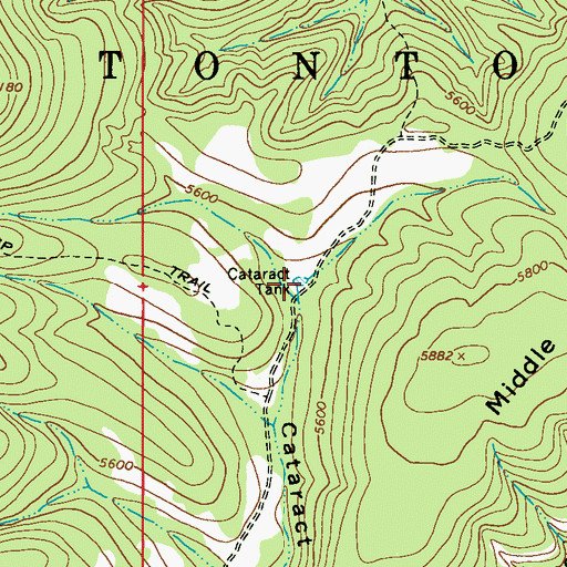 Topographic Map of Cataract Tank, AZ
