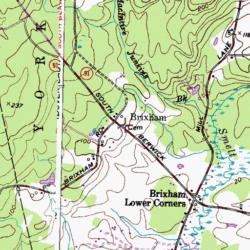 Topographic Map of Leavitt Lot, ME