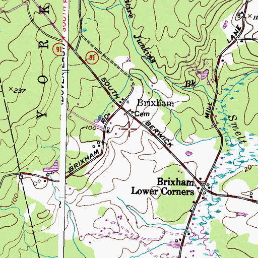 Topographic Map of Leavitt Lot, ME