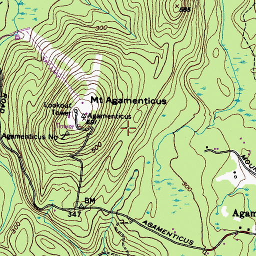 Topographic Map of Lewis Lot, ME