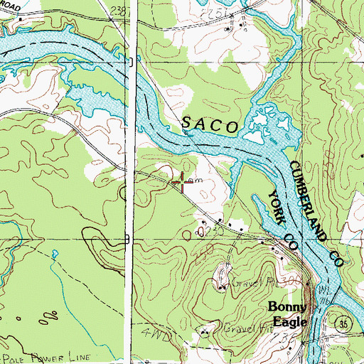 Topographic Map of Libby Lot, ME