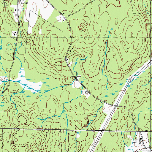 Topographic Map of Lord Cemetery, ME
