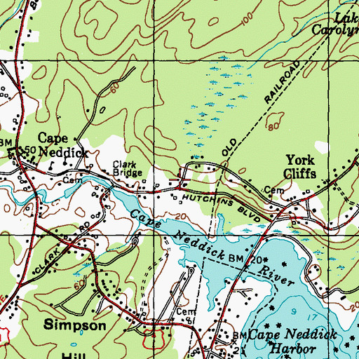 Topographic Map of Lord Lot, ME