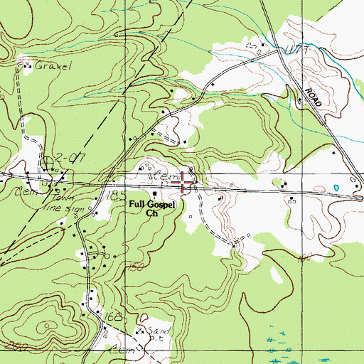 Topographic Map of Lunt Kimball Cemetery, ME