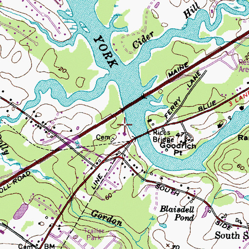 Topographic Map of Main Goodwin Lot, ME